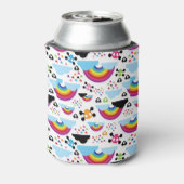 Teenage emo Regenbogenhaut Hintergrund Dosenkühler (Kanne Rückseite)