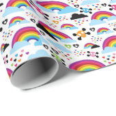 Teenage emo Regenbogenhaut Hintergrund Geschenkpapier (Rolleneckpunkt)