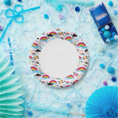 Teenage emo Regenbogenhülle Pappteller (Party)