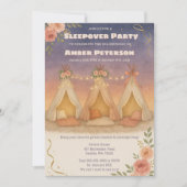 Teenage Girl Charming Sleepover Geburtstagsparty Einladung (Vorderseite)