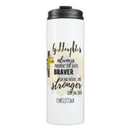 Teenage GODAUGHTER Motivierend Zitat Sonnenblumen Thermosbecher