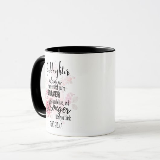 Teenage GODAUGHTER Motivierend Zitat Tasse (Vorderseite Links)