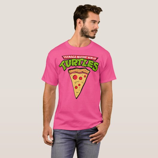 Teenage Mutant Ninja Turtles Pizza Retro Classic P T-Shirt (Vorne ganz)