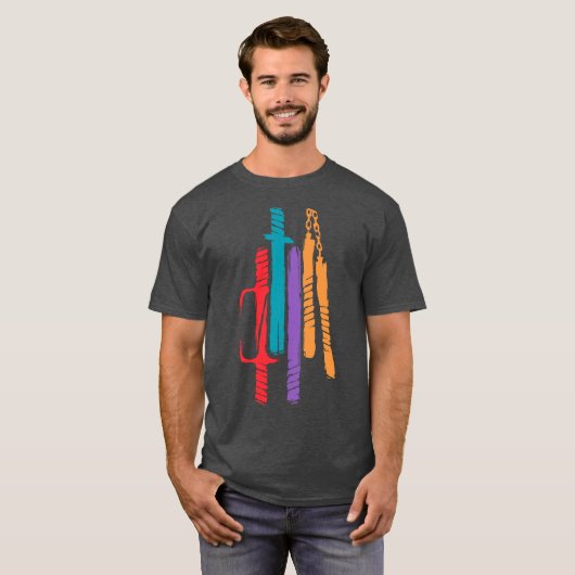 Teenage Mutant Ninja WeaponsMNTInspired Minimalist T-Shirt (Vorne ganz)