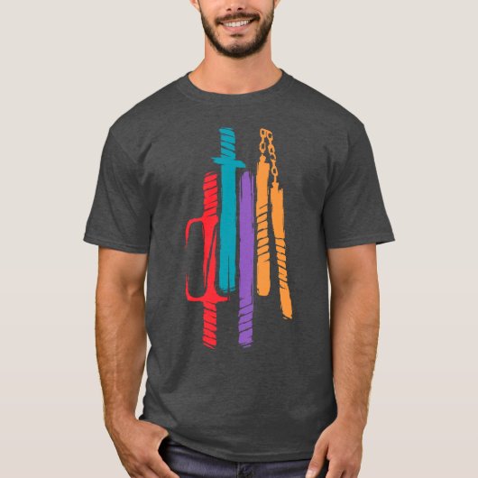 Teenage Mutant Ninja WeaponsMNTInspired Minimalist T-Shirt (Vorderseite)