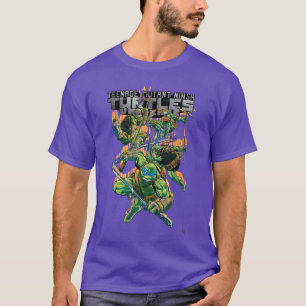 Teenage Mutant Ninjaurtles Farbige Angriffsposen C T-Shirt