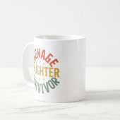 Teenage-Tochter Survivor Funny Mama Vater Parentat Kaffeetasse (Vorderseite Links)