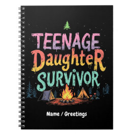 Teenage-Tochter Survivor Funny Parenting Quotes Notizblock