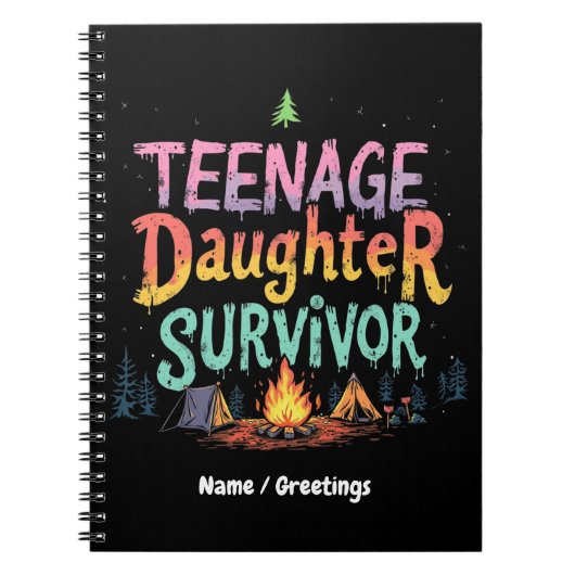 Teenage-Tochter Survivor Funny Parenting Quotes Notizblock (Vorderseite)