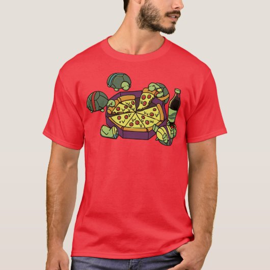 Teenage Turtle Pizza Lover by Tobe Fonseca T-Shirt (Vorderseite)