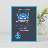 Teenage Yo lass macht Geburtstagsspritze Einladung (Stehend Vorderseite)