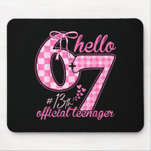 Teenager 13. Geburtstag sechs sieben rosa kokette  Mousepad