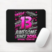 Teenager 13 Year Old Boys 13th Birthday Boy Mousepad (Mit Mouse)