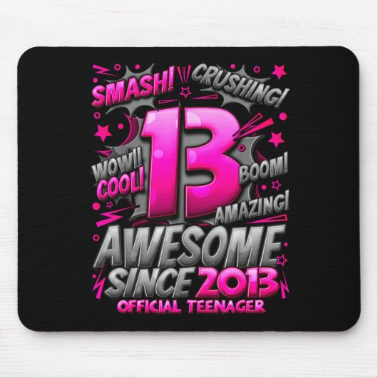 Teenager 13 Year Old Boys 13th Birthday Boy Mousepad (Vorne)
