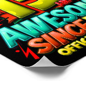 Teenager 13 Year Old Boys 13th Birthday Boy  Poster (Ecke)