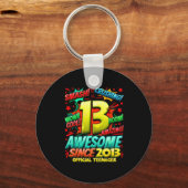 Teenager 13 Year Old Boys 13th Birthday Boy Schlüsselanhänger (Vorderseite)