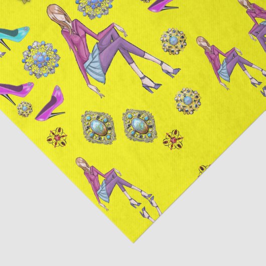 Teenager aus dekorativem Papiertaschentuch Seidenpapier (Ausschnitt)