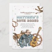 Teenager Cowboy Rodeo Einladung (Vorne/Hinten)