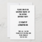 Teenager Einladung (Rückseite)