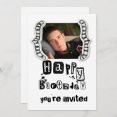 Teenager Einladung (Vorne/Hinten)