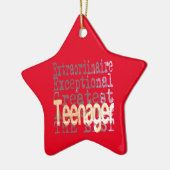 Teenager Extraordinator Keramik Ornament (Links)