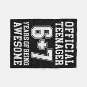 Teenager Funny 6 7 13th Birthday  Fleecedecke (Vorderseite (Horizontal))