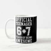 Teenager Funny 6 7 13th Birthday Kaffeetasse (Links)