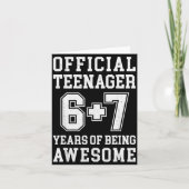 Teenager Funny 6 7 13th Birthday  Karte (Vorderseite)
