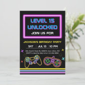 Teenager-Gaming-Gamer-Junge-Videospiel-Player Einladung (Stehend Vorderseite)