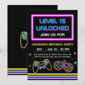 Teenager-Gaming-Gamer-Junge-Videospiel-Player Einladung (Vorne/Hinten)