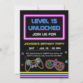 Teenager Gaming Gamer Junge Videospiel Spieler Einladung