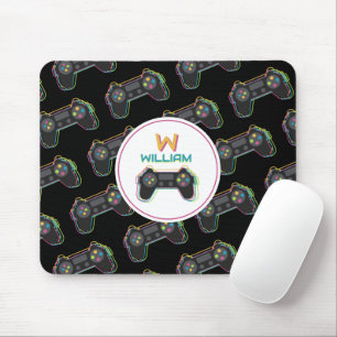 Teenager Gaming Gamer Videospiel Kinder Monogramm Mousepad