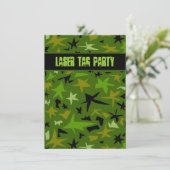 Teenager Geburtstag Camouflage Stars Party Einladung (Stehend Vorderseite)