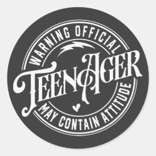 Teenager Geburtstag  Runder Aufkleber