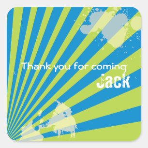 Teenager-Geburtstagsparty-Sticker Quadratischer Aufkleber