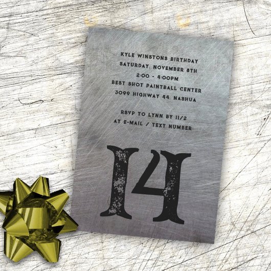 Teenager Grunge Metal Big Age Einladung