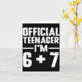 Teenager I'm 13th Birthday 6 7 Meme Six Seven Slan Karte (Gelbe Blume)
