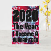 Teenager in Quarantäne Karte (Gelbe Blume)