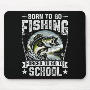 Teenager-Jungen-Angler-Shirt, das gezwungen wird, Mousepad
