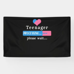 Teenager Loading Bitte warten 12. Geburtstag Banner