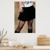 Teenager mit CD Poster (Küche)