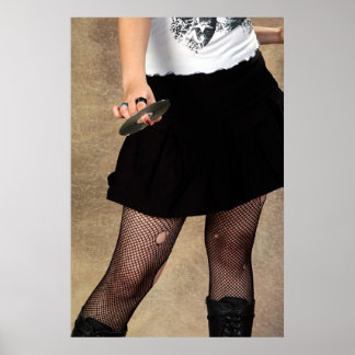 Teenager mit CD Poster