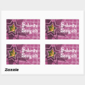 Teenager mit dunkelrosa ID-Aufkleber Rechteckiger Aufkleber (Blatt)