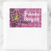 Teenager mit dunkelrosa ID-Aufkleber Rechteckiger Aufkleber (Tasche)