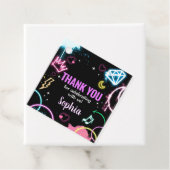 Teenager Neon Dreizehnte Geburtstagsparty Square Geschenkanhänger (Beispiel)