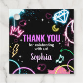 Teenager Neon Dreizehnte Geburtstagsparty Square Geschenkanhänger (Vorderseite)