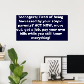 Teenager Poster (Heimbüro)