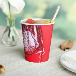 Teenager Red Birthday Party Net & Volleyball Sport Pappbecher