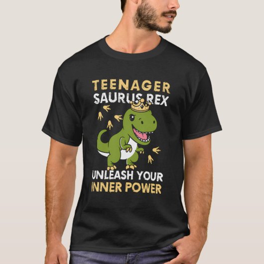 Teenager Saurus Rex 13 Dreizehn T-Shirt (Vorderseite)