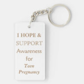 Teenager-Schwangerschaft Bewusstsein White Ribbon  Schlüsselanhänger (Rückseite)